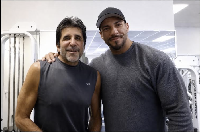Personal trainer Paul Wassily with Sierra Canyon School founder Mick Horwitz